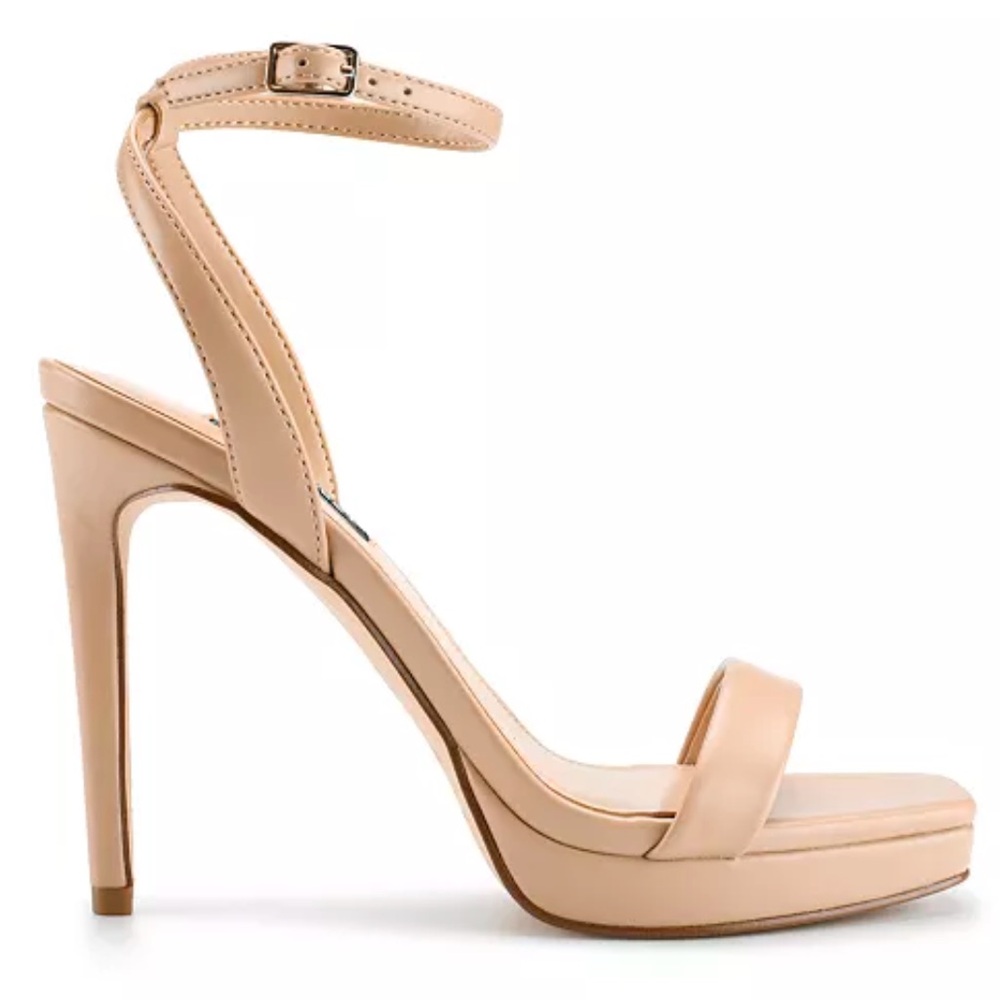 Nine West Woman’s Stilettos Sandals Zadie Light Natural Size 7.5 NEW - Picture 2 of 6